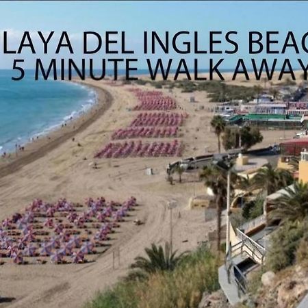 Ocean Front Cozy 2 Bedroom, 3 Beds Spacious- Netflix, Pool, Beach Lift & Fast Wifi Playa del Ingles  Exterior photo